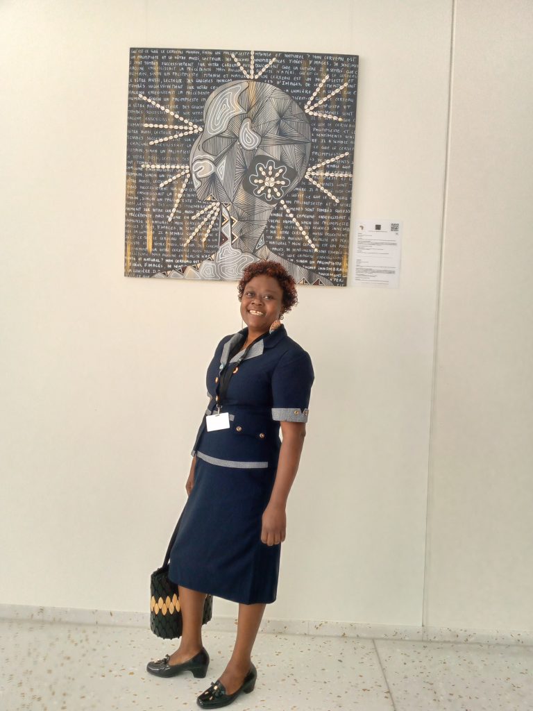 Margaret Odera at the 76th World Health Assembly in Geneva, where she gave a public address. Copyright: Margaret Odera.